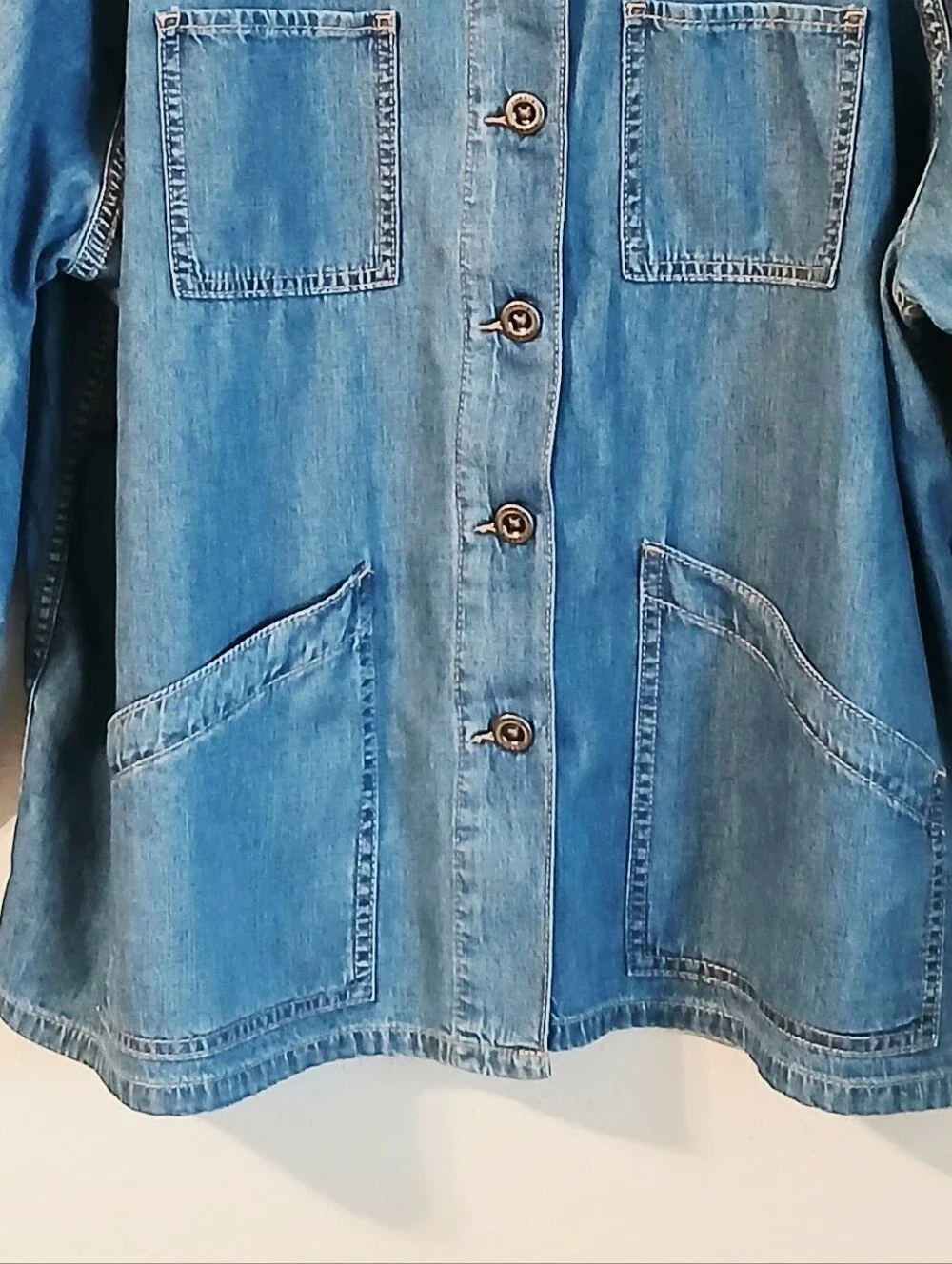 torrid Denim Raglan Button- Up Chore Jacket Size 1X